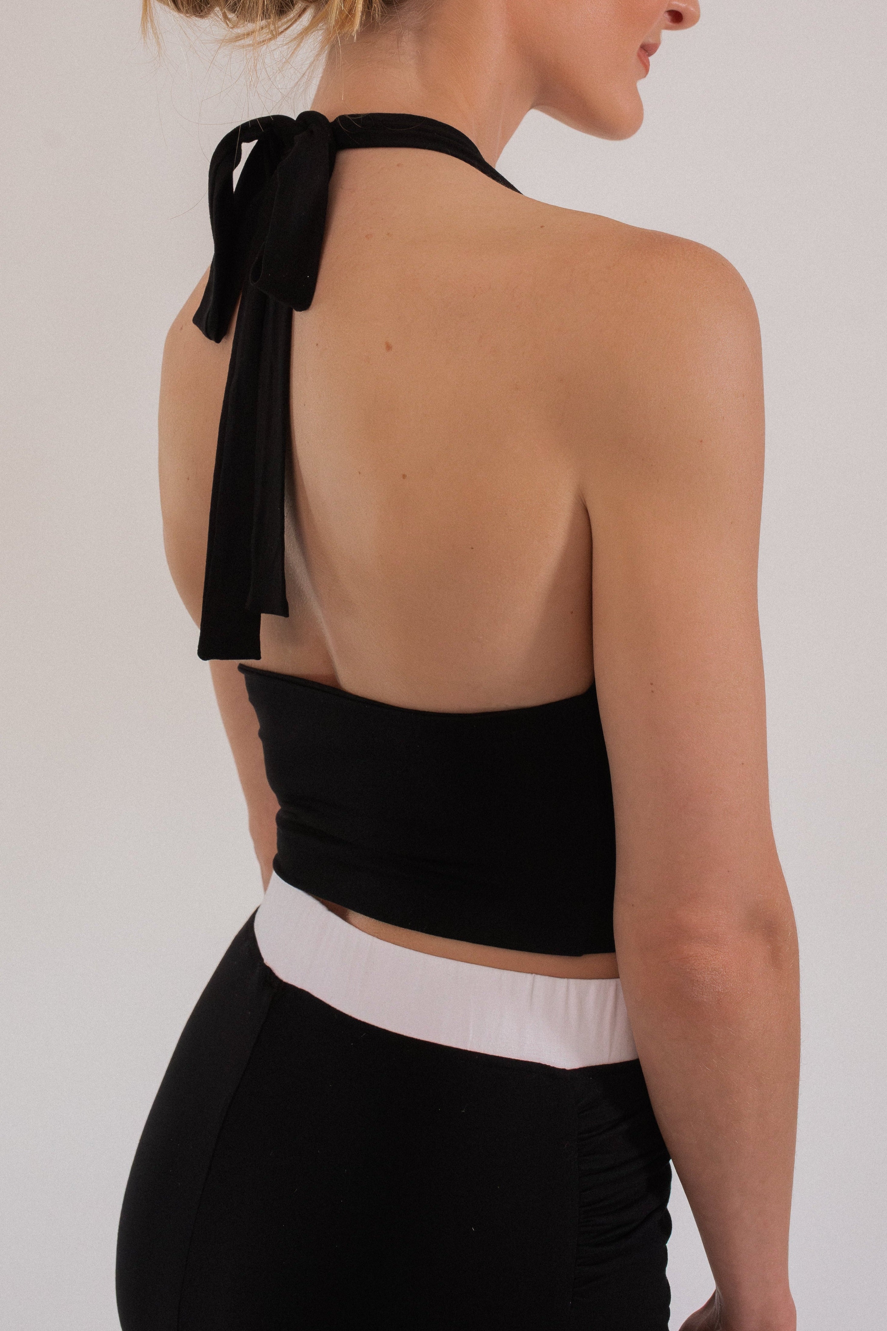 halter top met ingebouwde bh