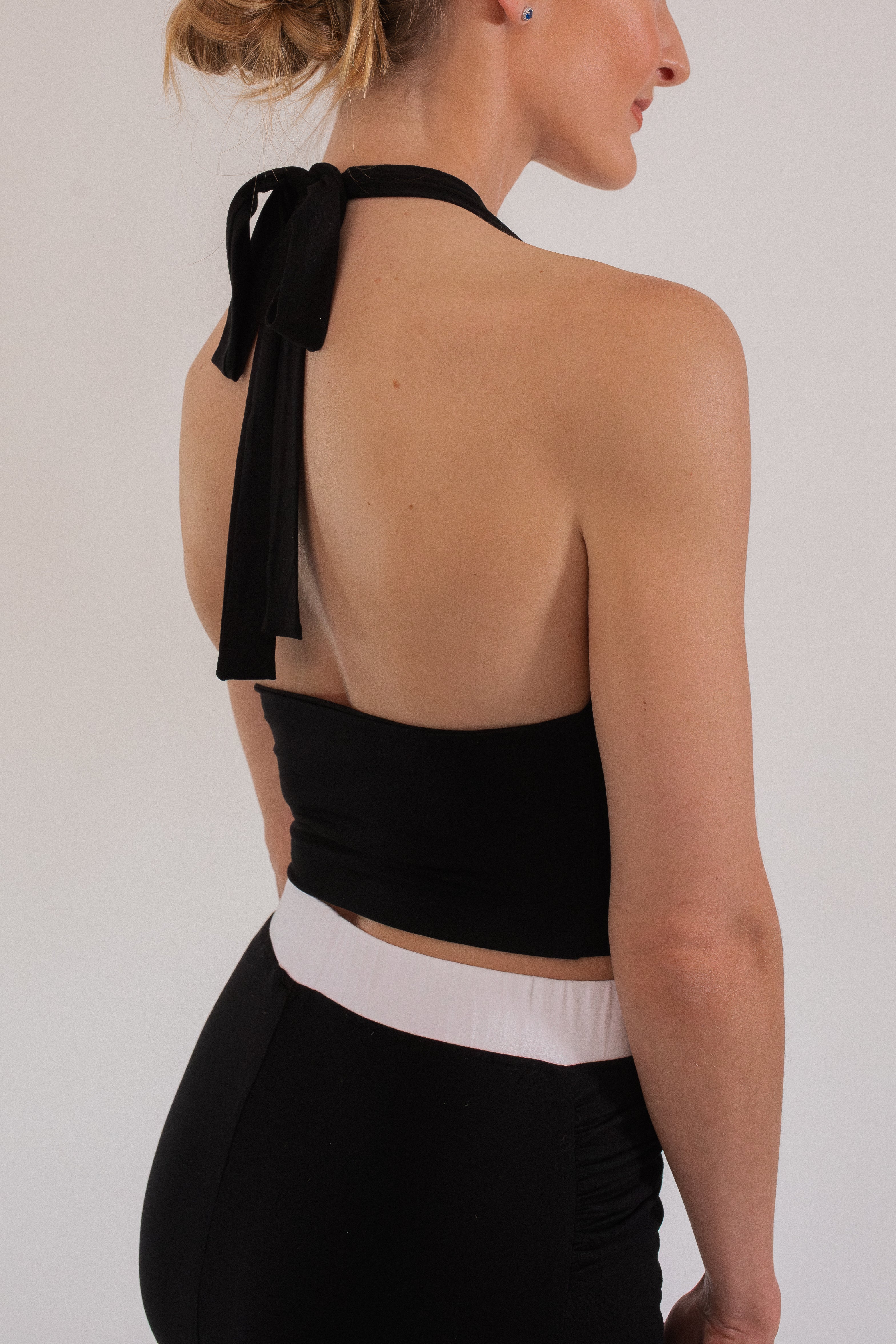 halter top met ingebouwde bh