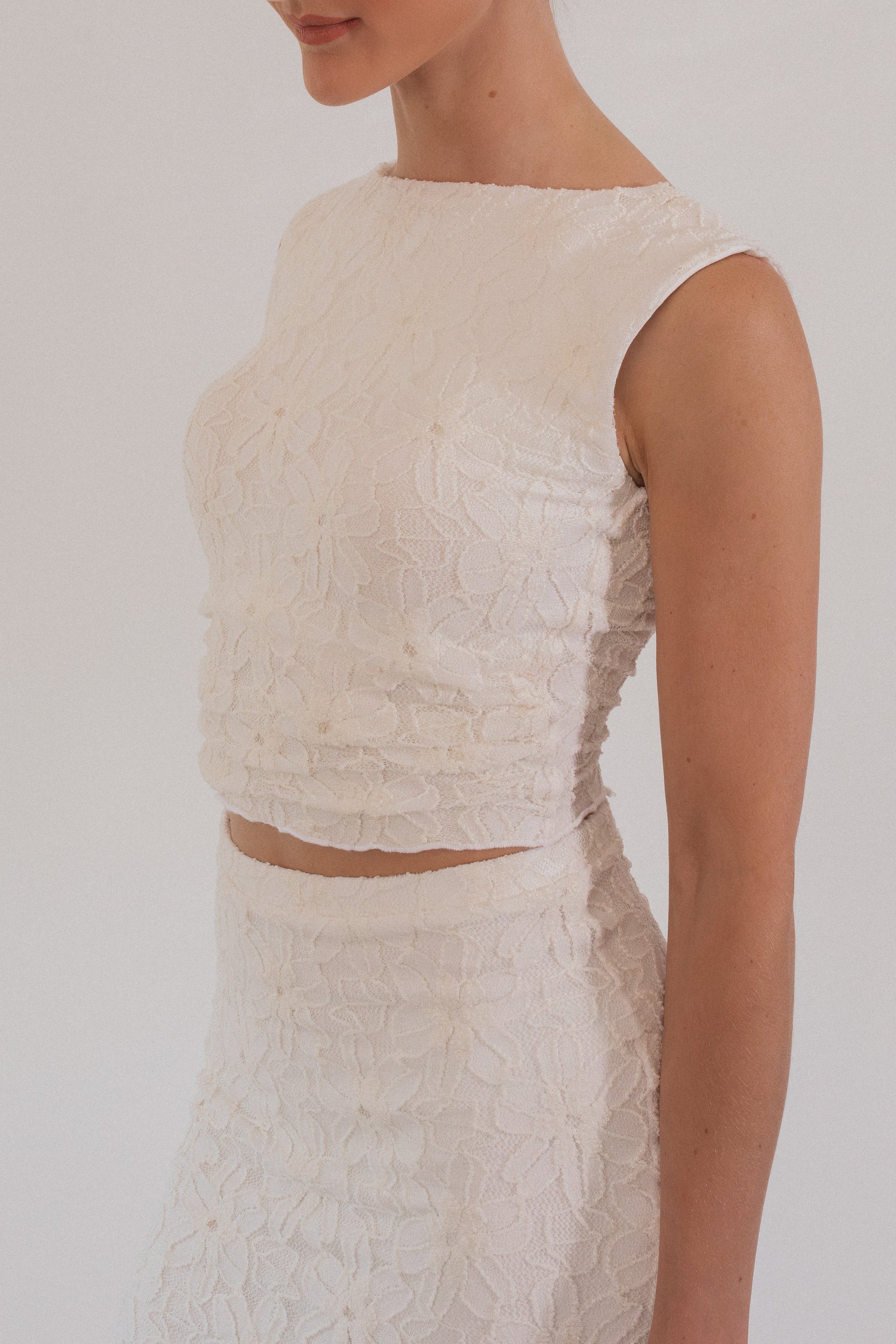 kanten top met ingebouwde bh 