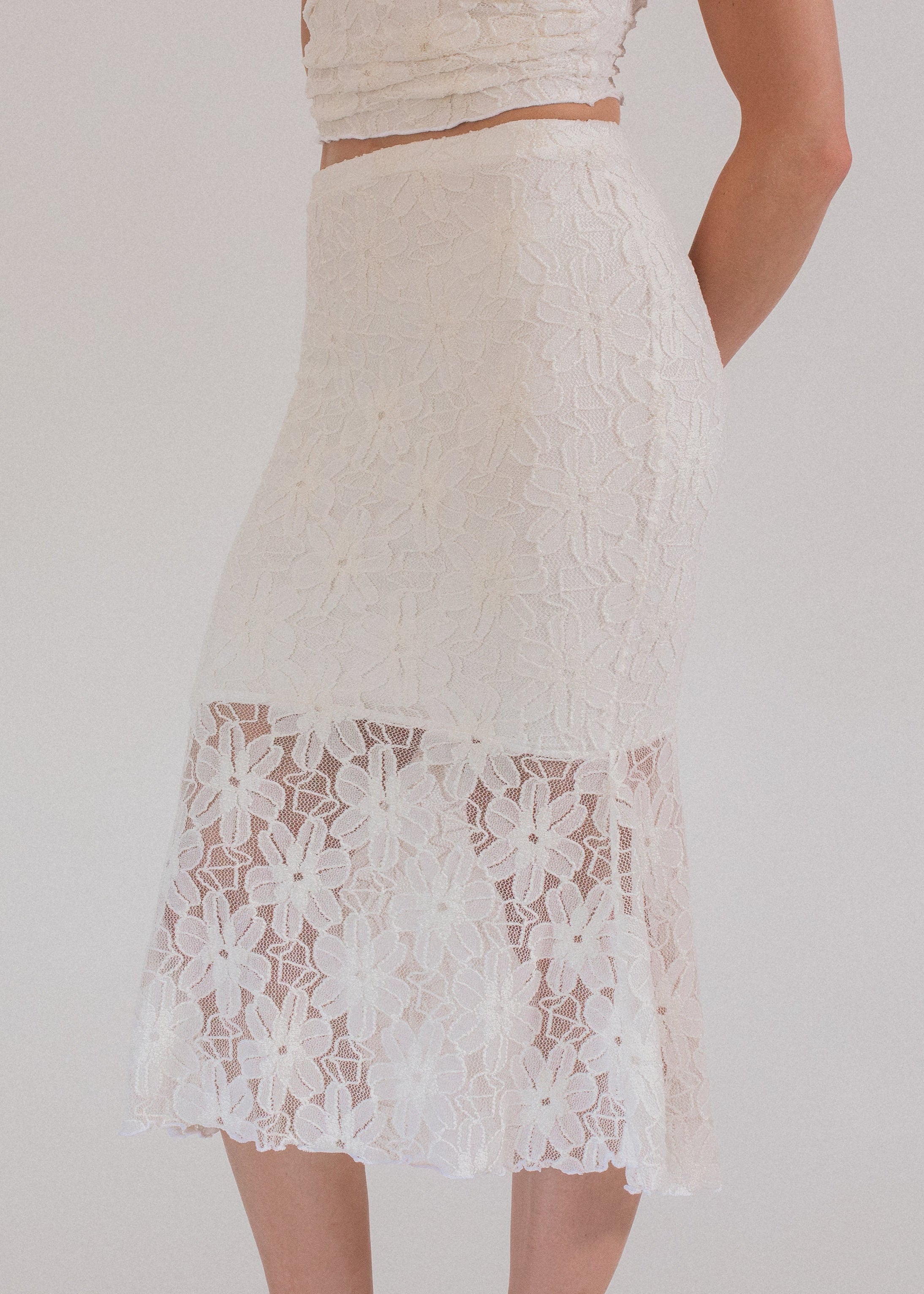 midi viscose rok kant