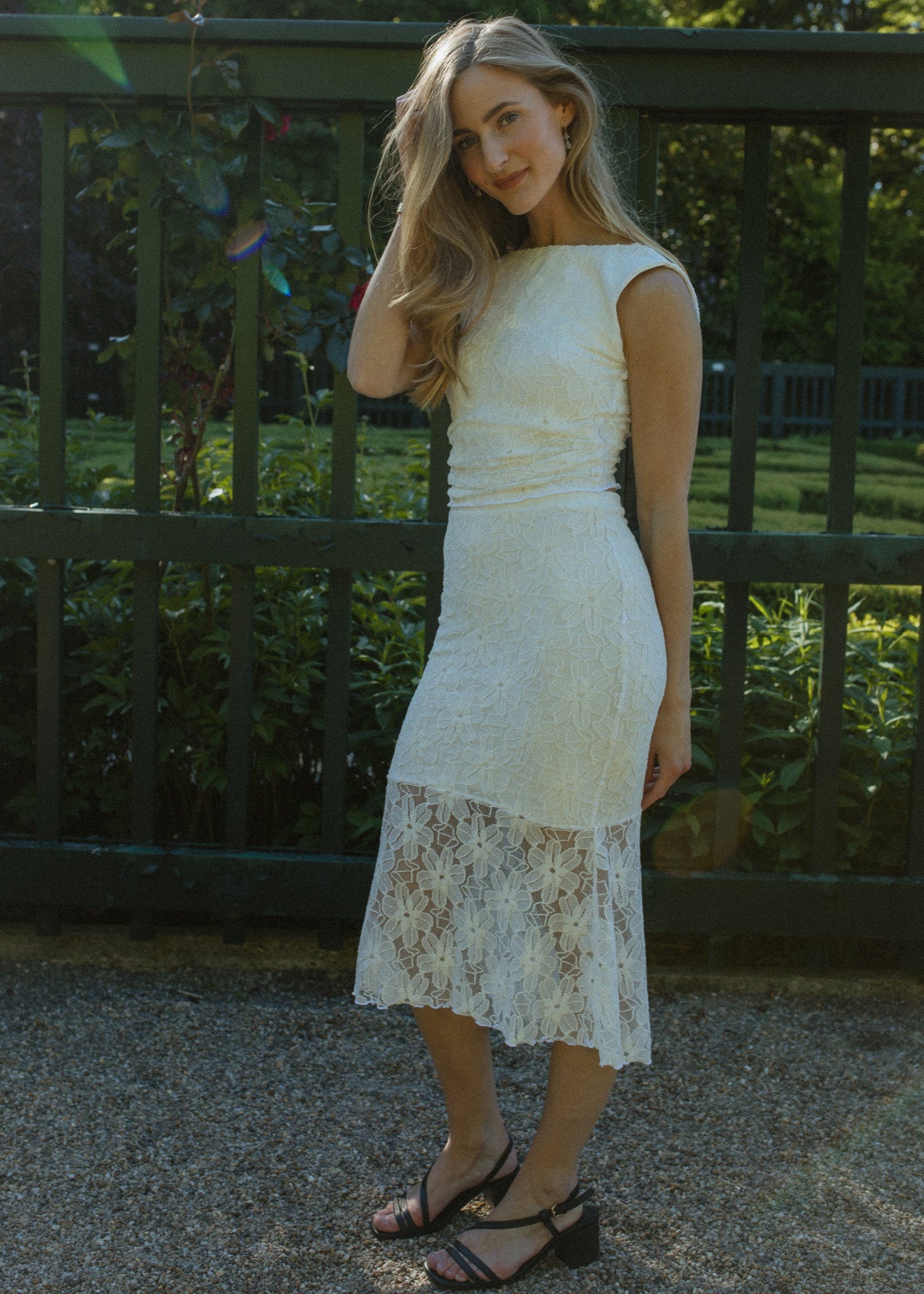 midi viscose rok kant
