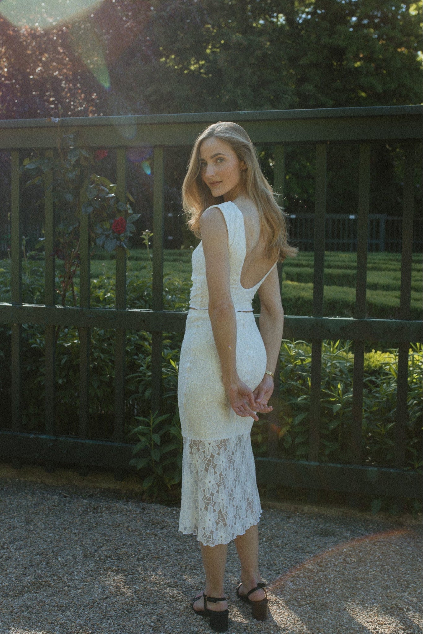 midi viscose rok kant