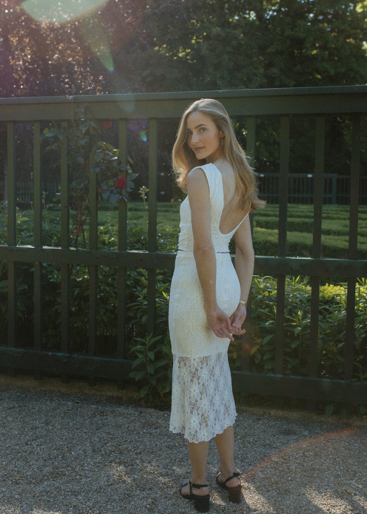 midi viscose rok kant