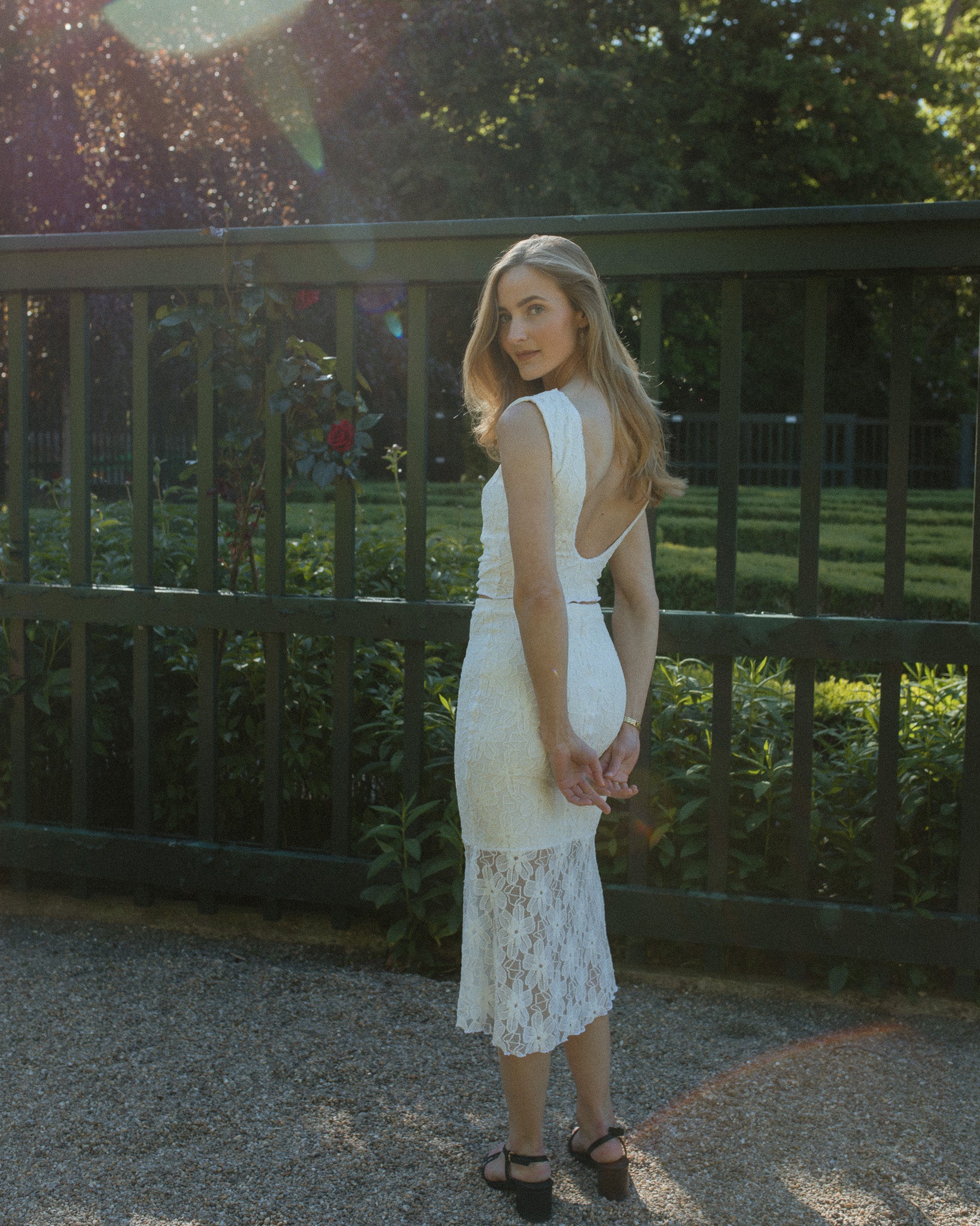 midi viscose rok kant