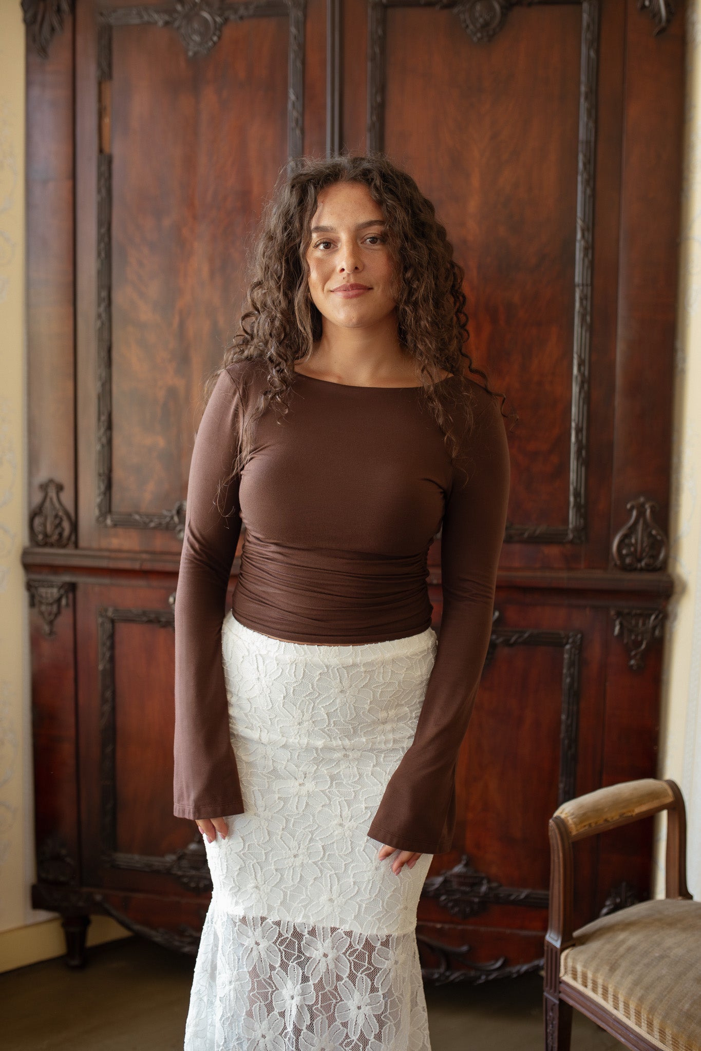 Built-in Bra Top | Diana Long sleeve