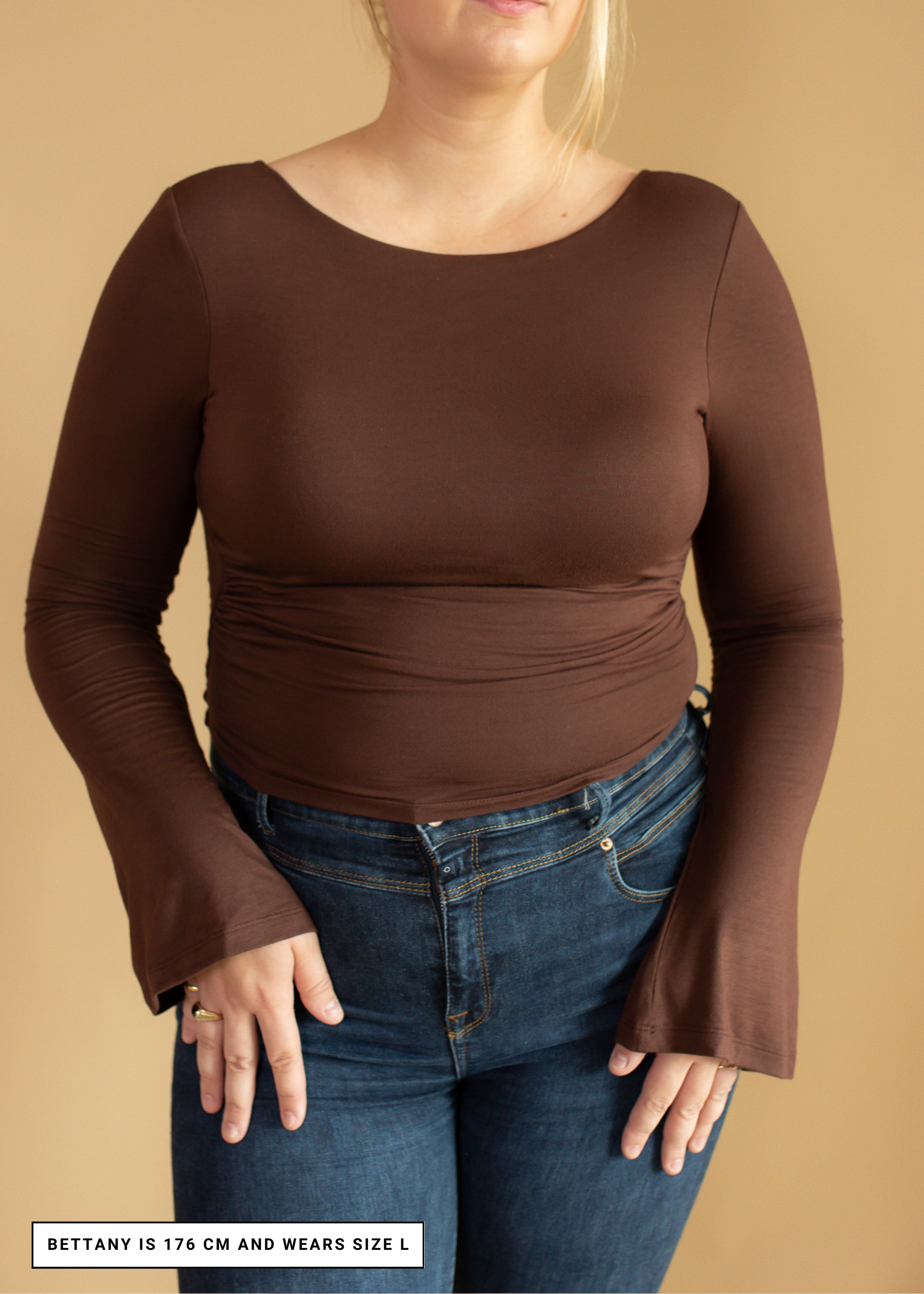 Built-in Bra Open Back Top | Diana
