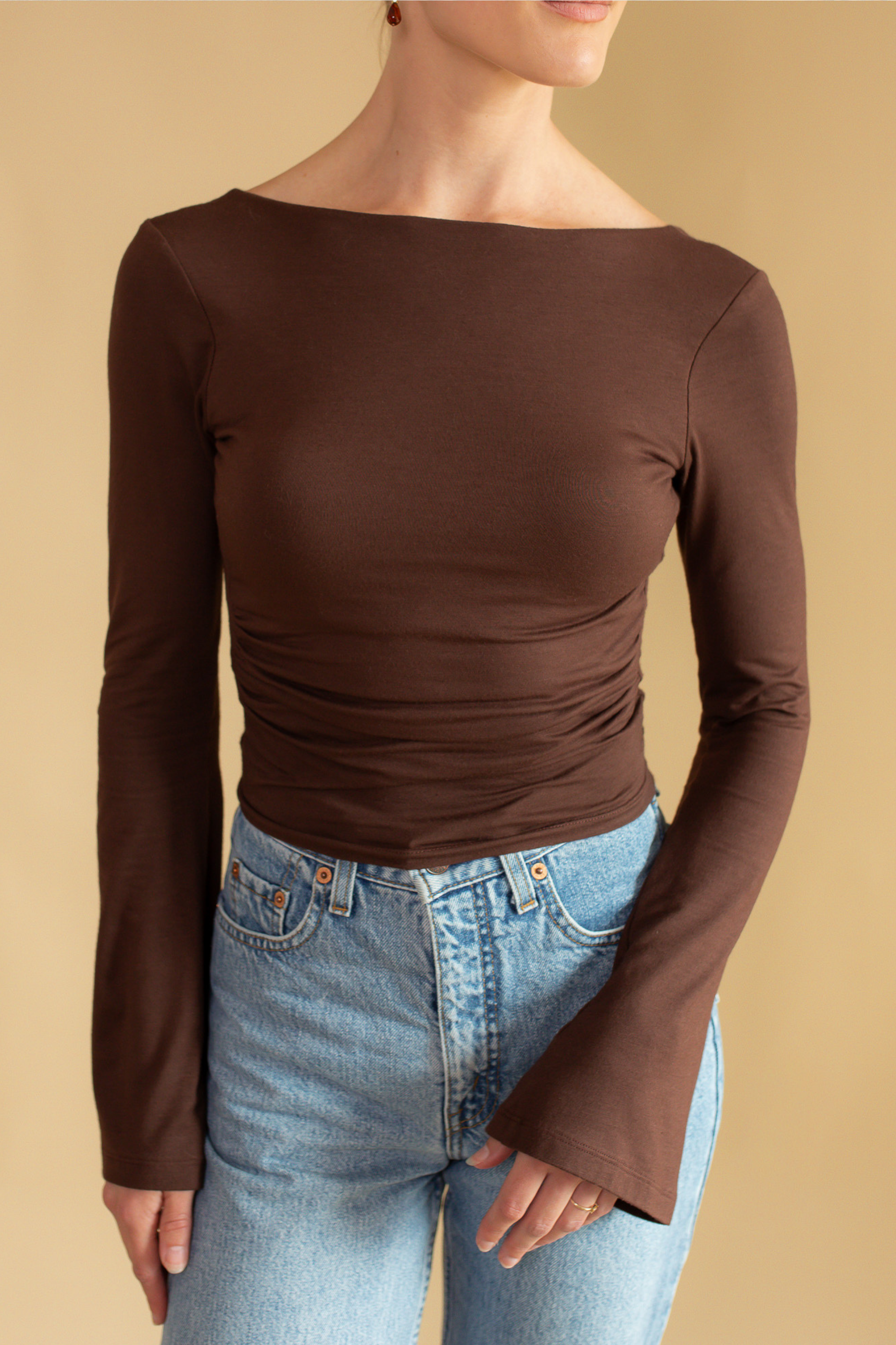 Built-in Bra Top | Diana Long sleeve
