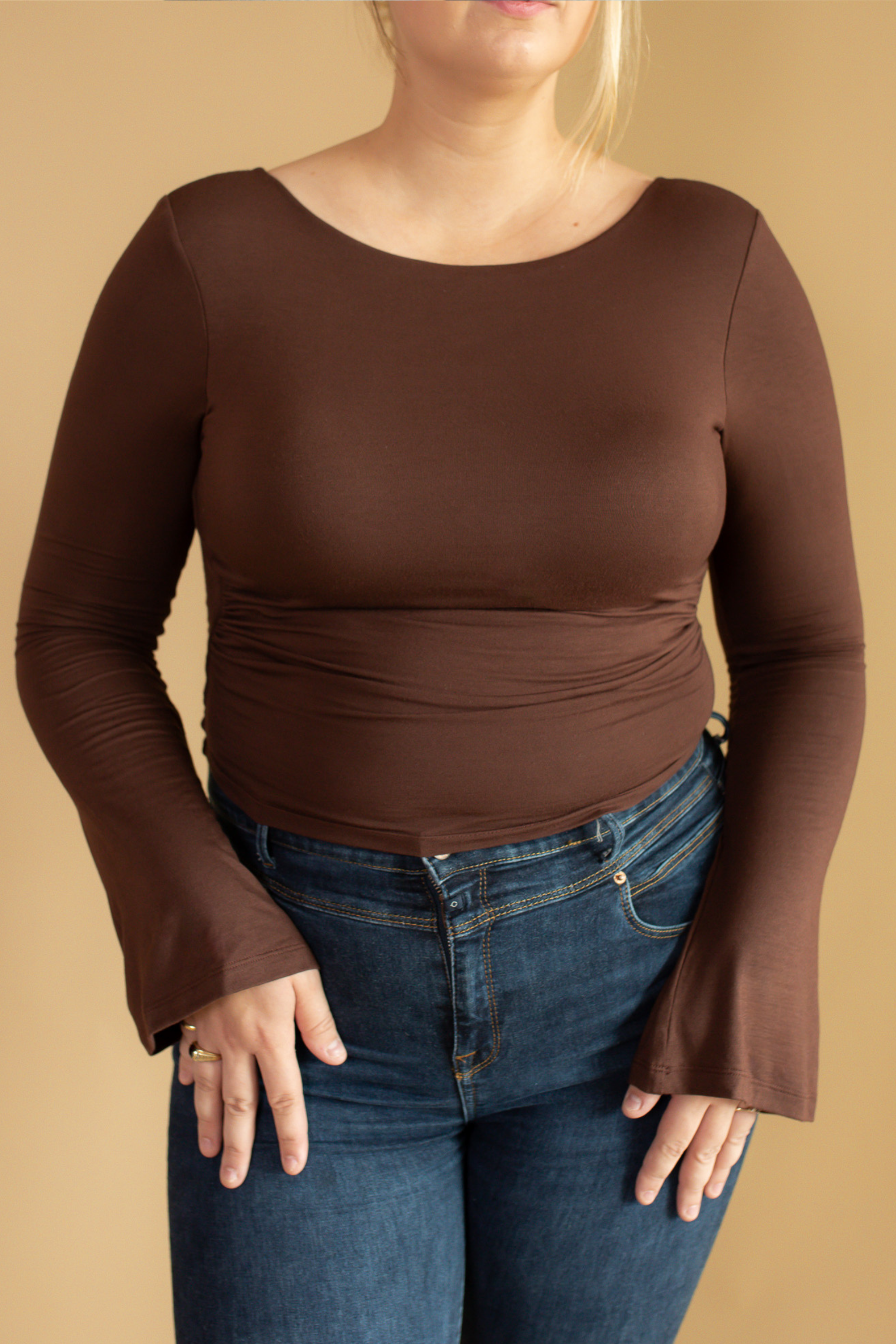 Built-in Bra Top | Diana Long sleeve