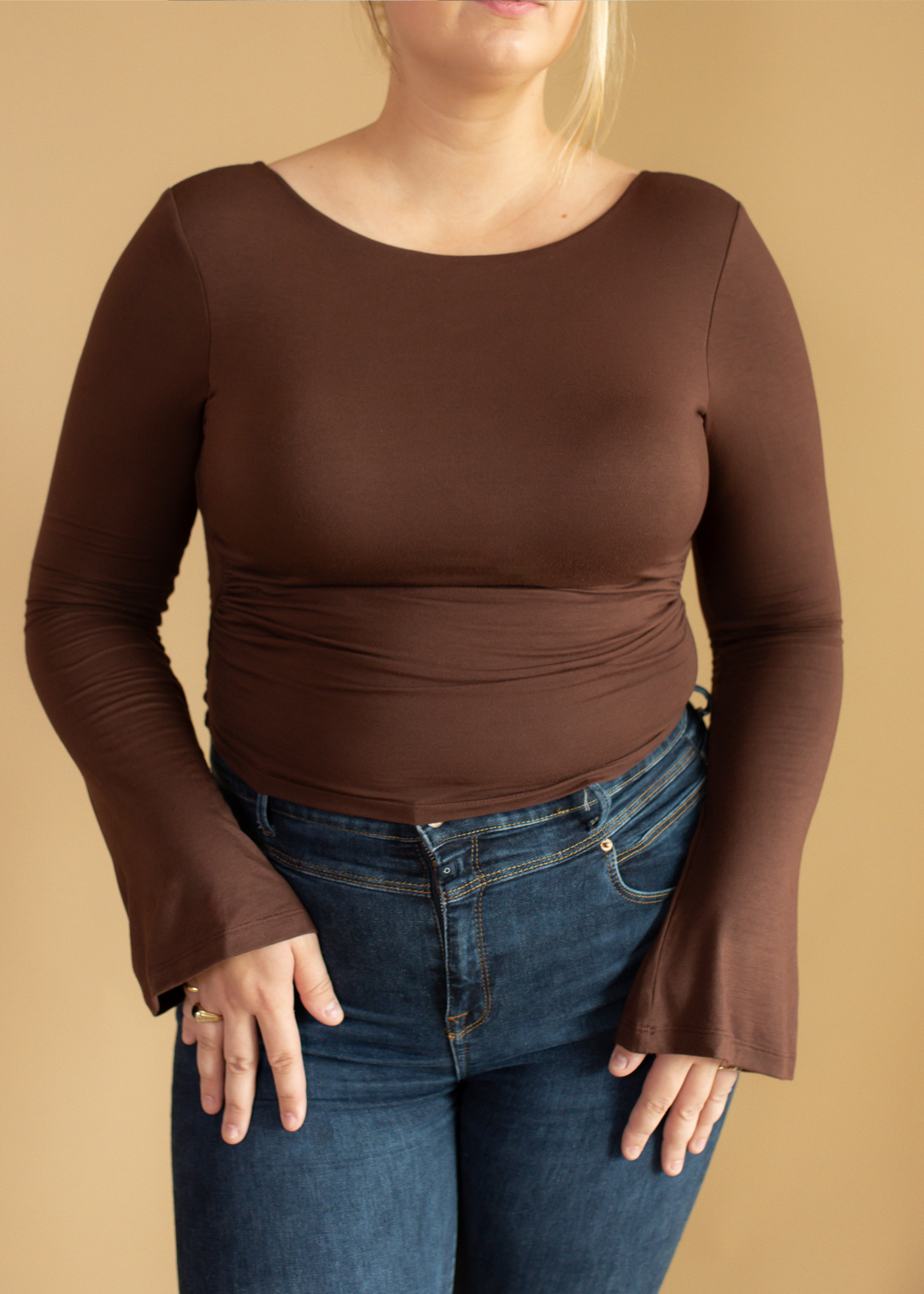 Built-in Bra Top | Diana Long sleeve