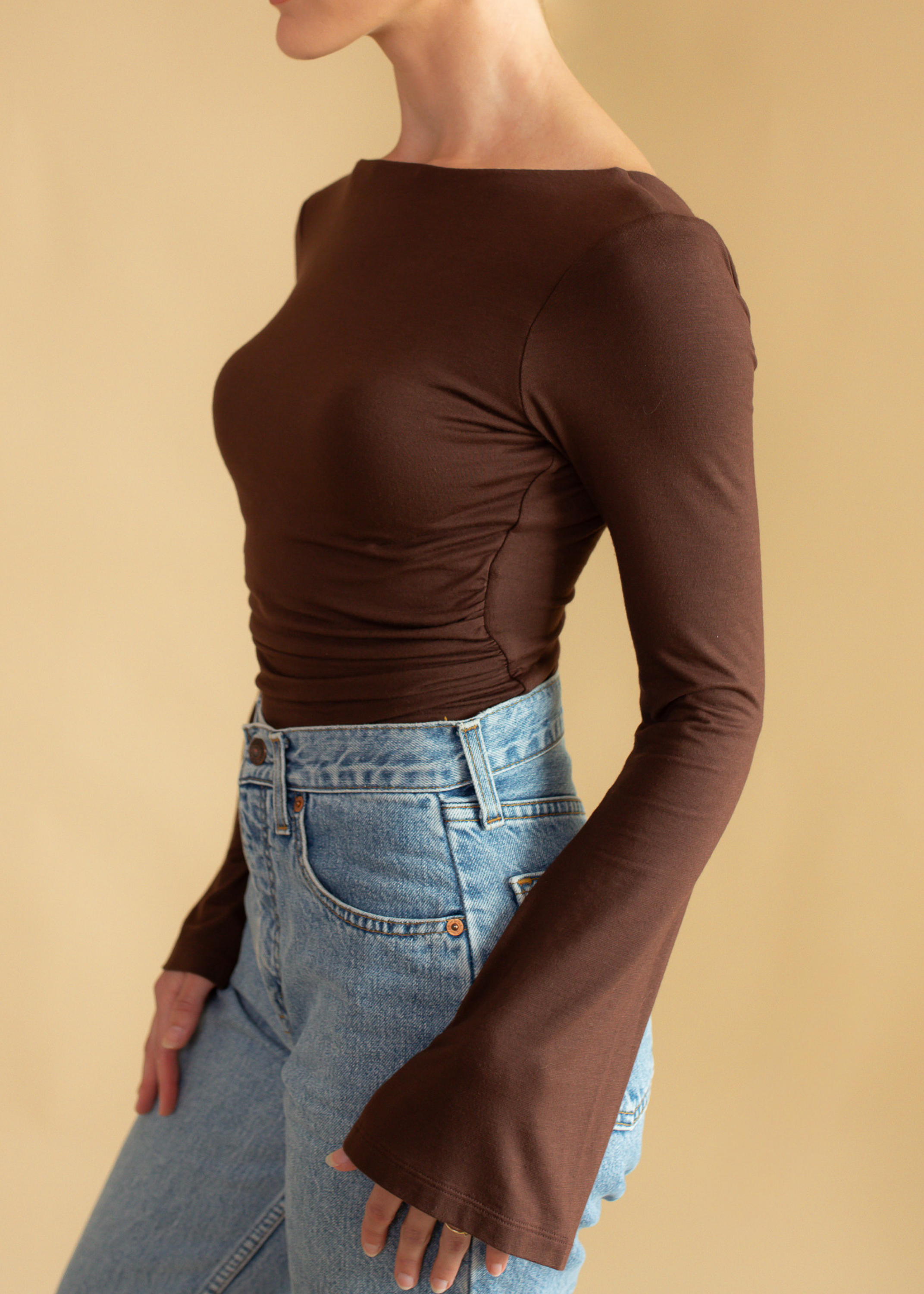 Built-in Bra Top | Diana Long sleeve