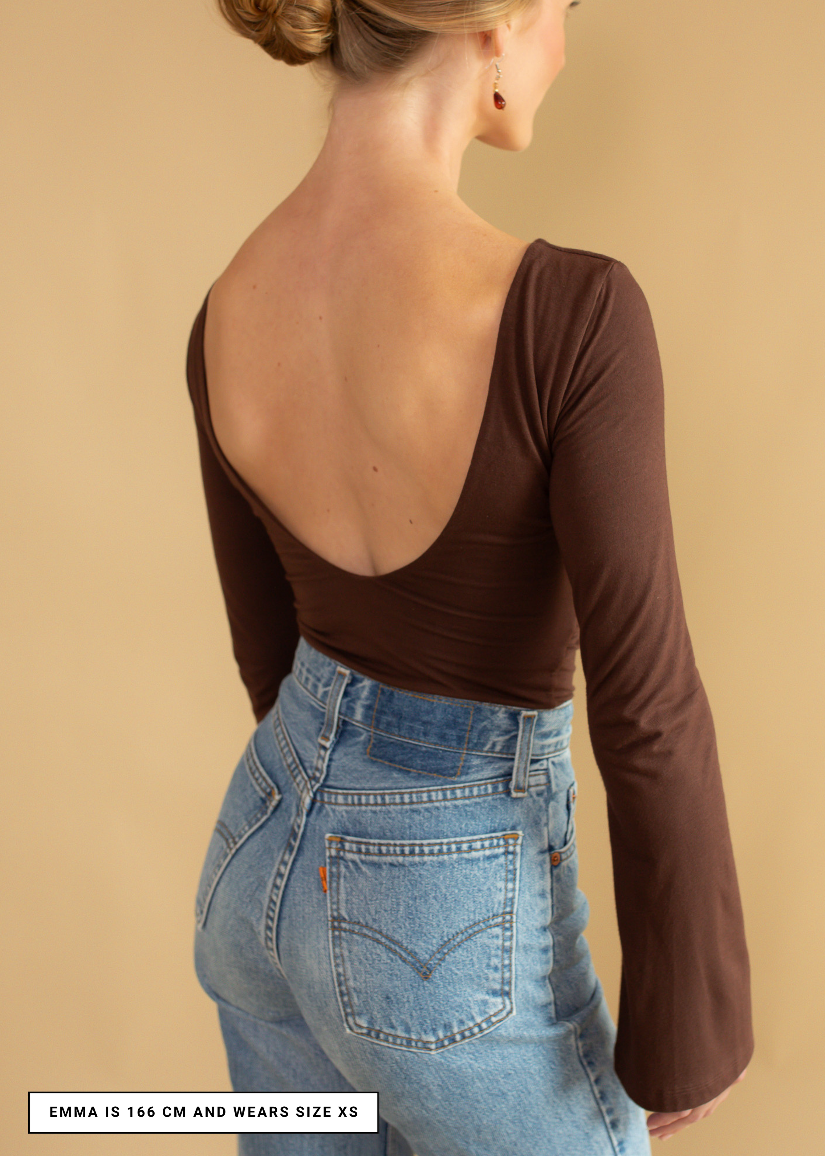 Built-in Bra Open Back Top | Diana