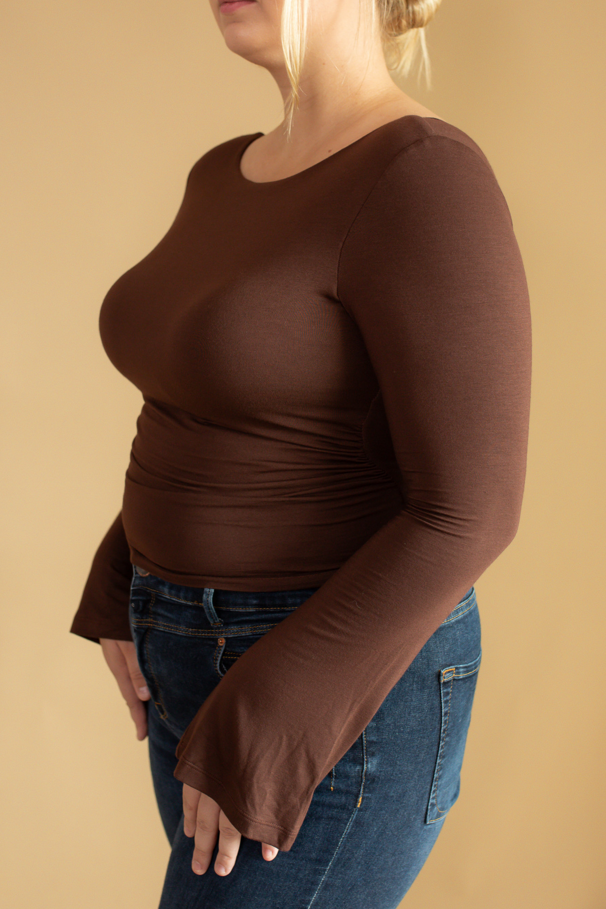 Built-in Bra Top | Diana Long sleeve