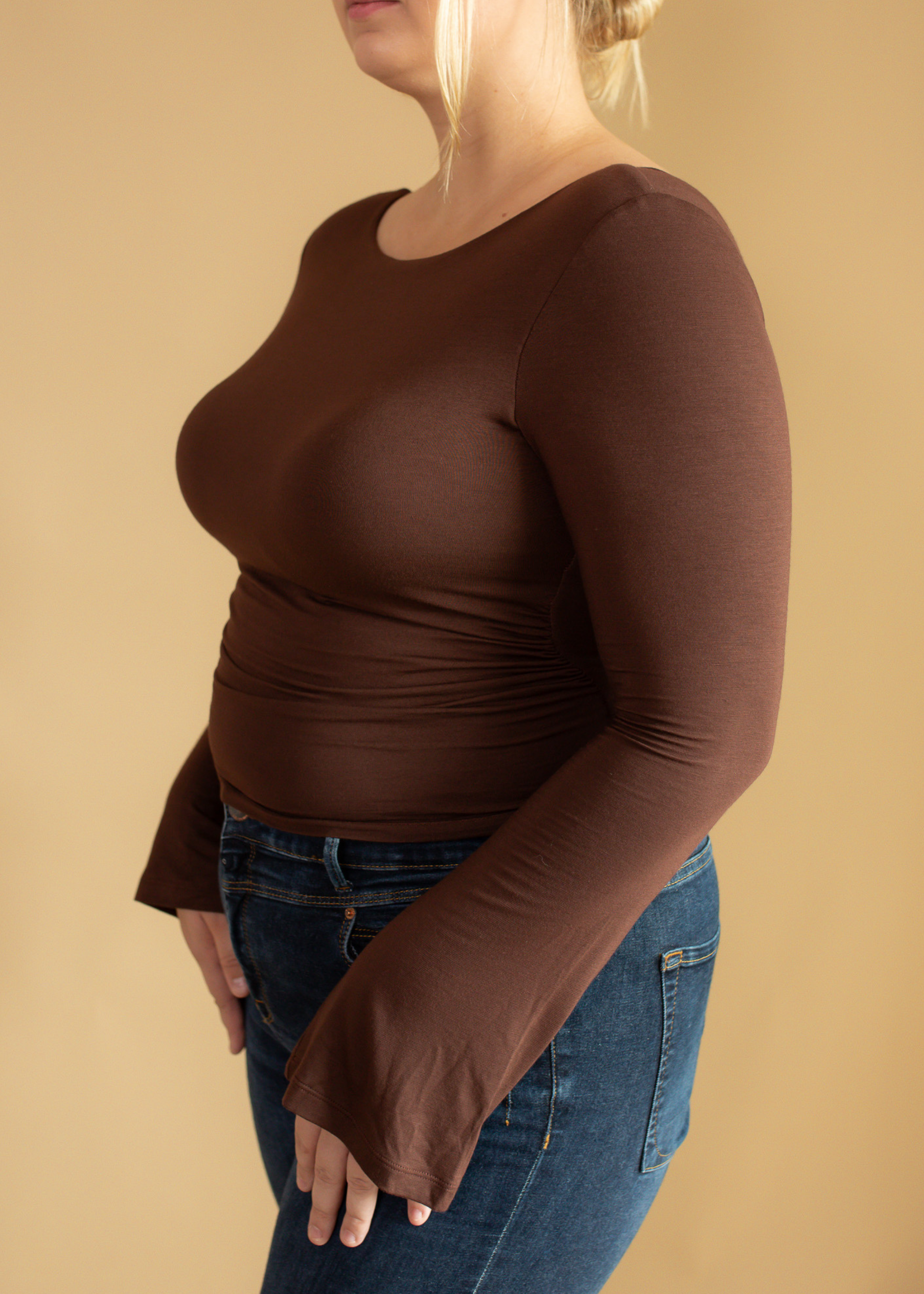 Built-in Bra Top | Diana Long sleeve