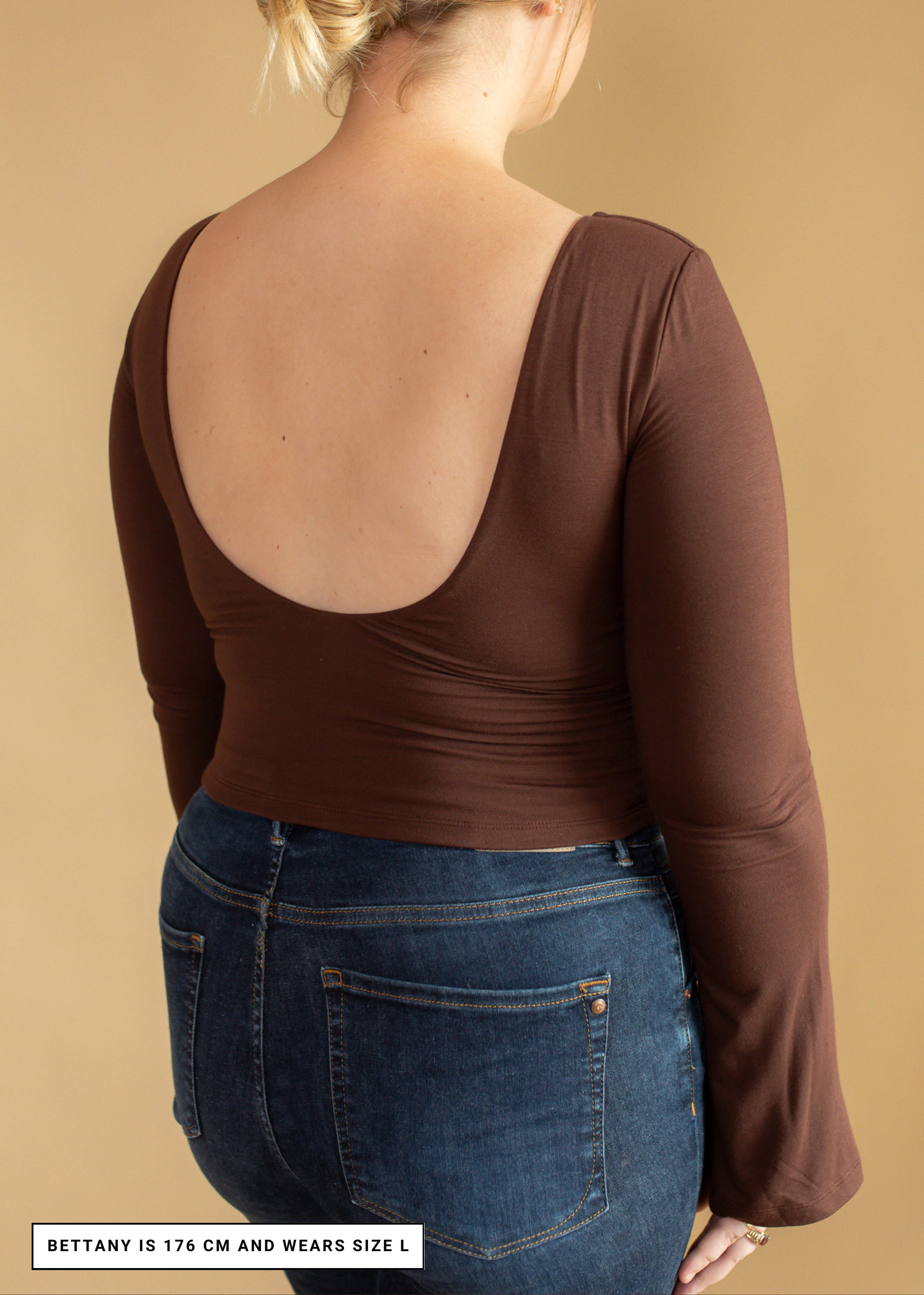 Built-in Bra Open Back Top | Diana