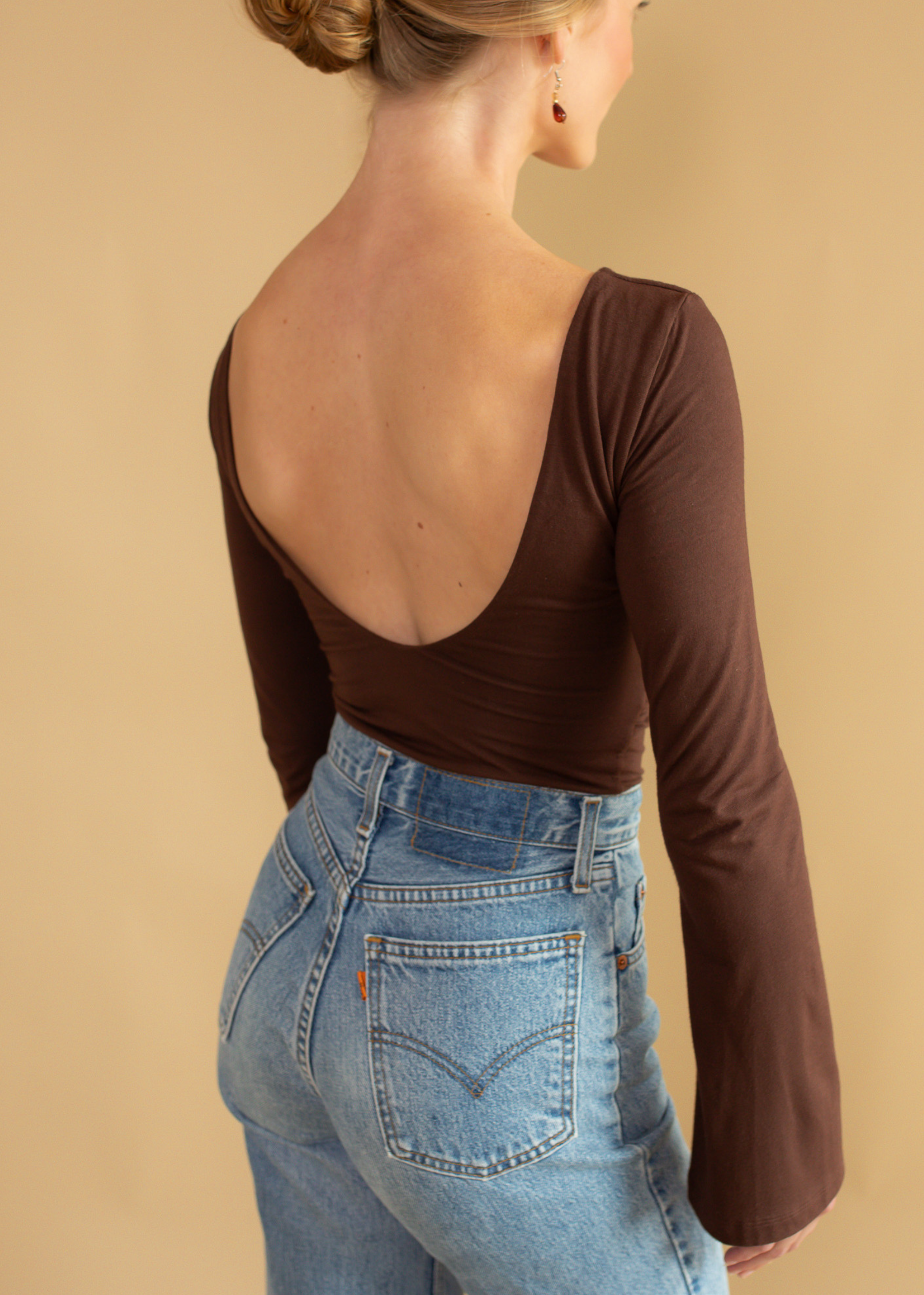 Built-in Bra Top | Diana Long sleeve